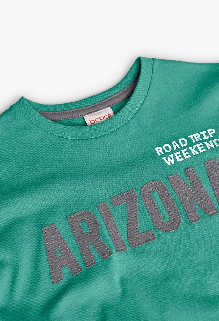 T-shirt en maille pour garçon en vert