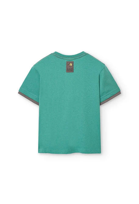 Camiseta de punto para niño en verde