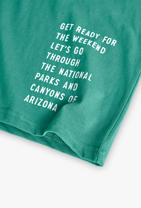 Camiseta de punto para niño en verde