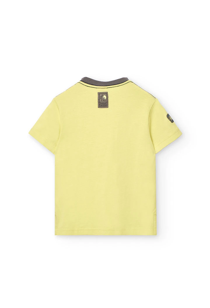 Maglietta a maglia per bambino di colore verde con stampa
