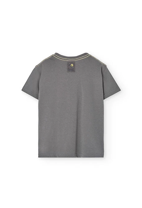 Maglietta a maglia per bambino in colore grigio scuro