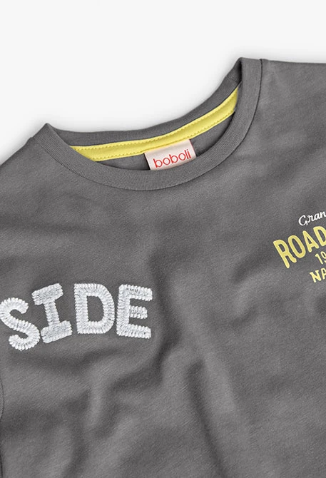 Maglietta a maglia per bambino in colore grigio scuro