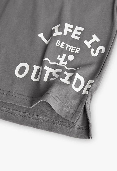 Maglietta a maglia per bambino in colore grigio scuro