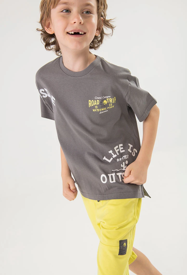 Terry shorts for boys in green