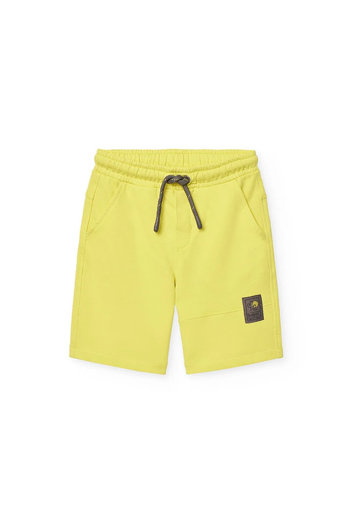 Bermuda in felpa per bambino in verde