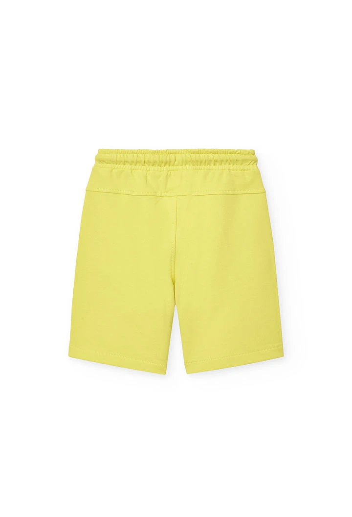 Bermuda in felpa per bambino in verde