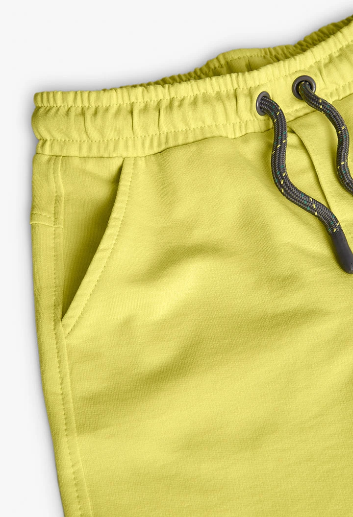 Terry shorts for boys in green
