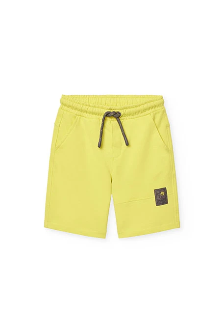 Bermuda en molleton pour enfant en vert
