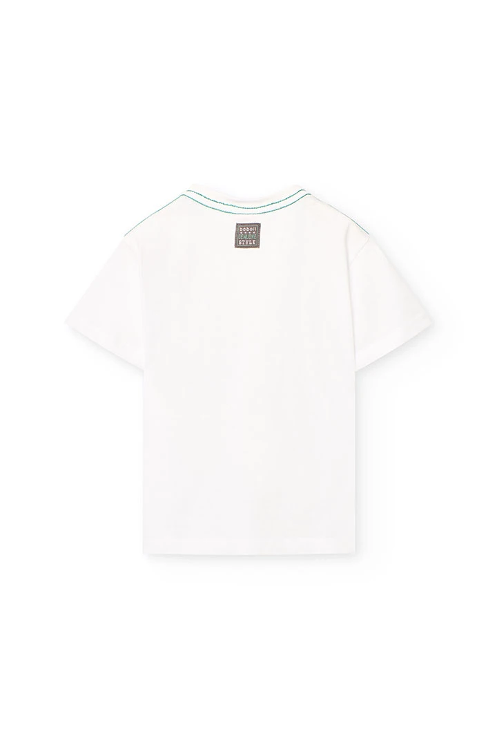 Set di maglietta e pantaloncini in maglia per bambino di colore verde