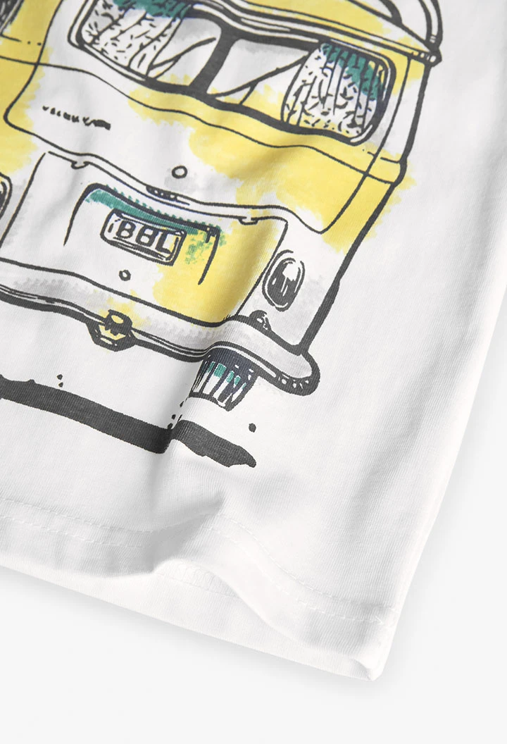 Set di maglietta e pantaloncini in maglia per bambino di colore verde
