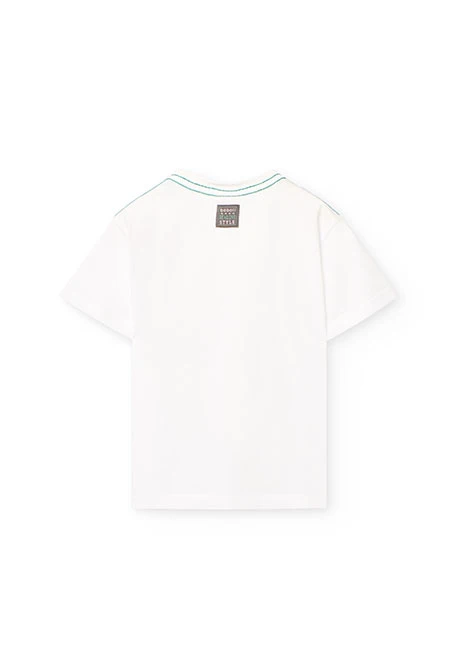 Conjunto de camiseta y pantalones cortos de punto para niño en color verde