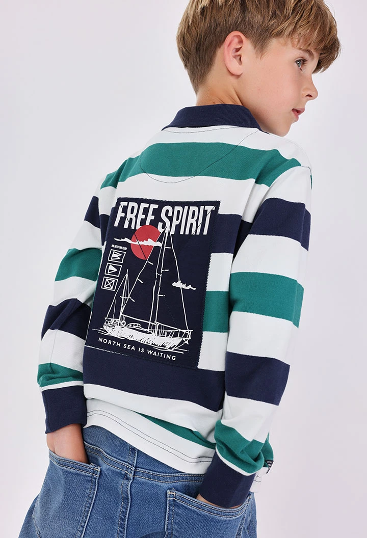 Jungen-Poloshirt mit Streifen