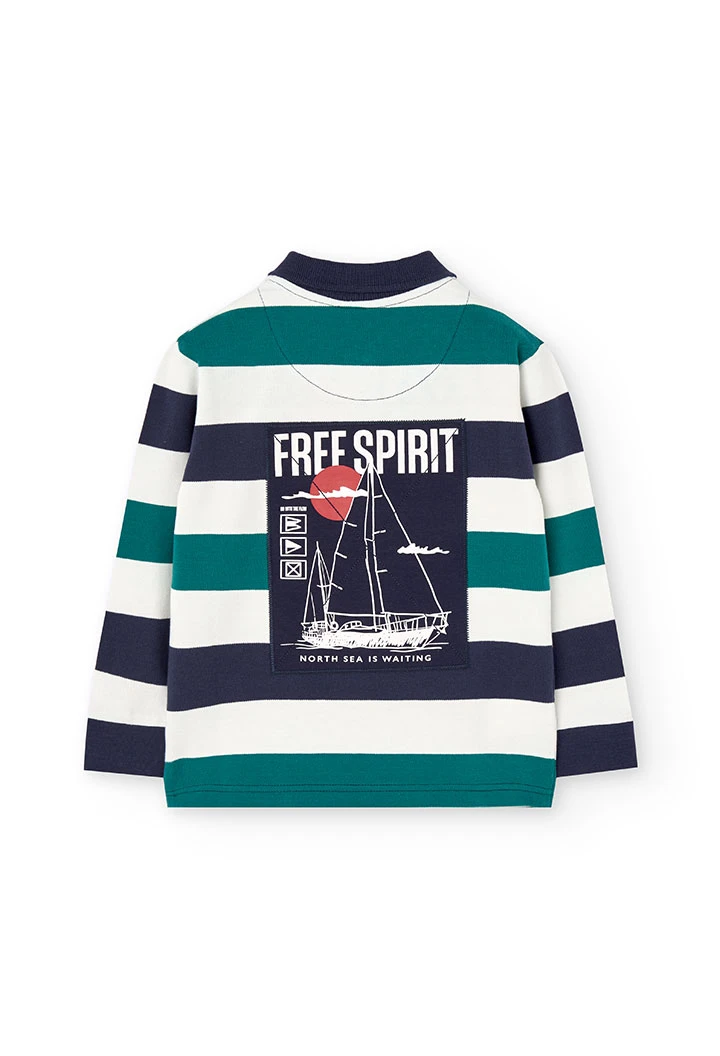 Jungen-Poloshirt mit Streifen