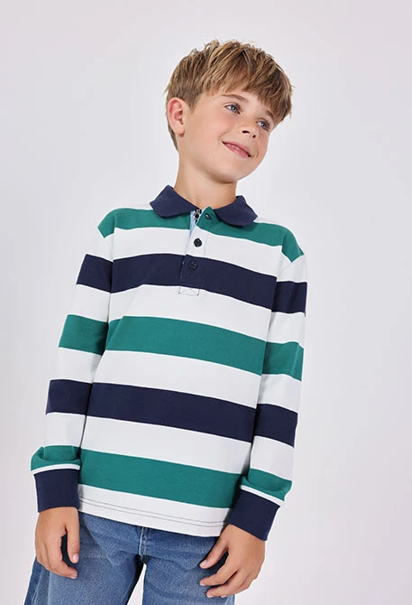 Striped polo shirt for boy