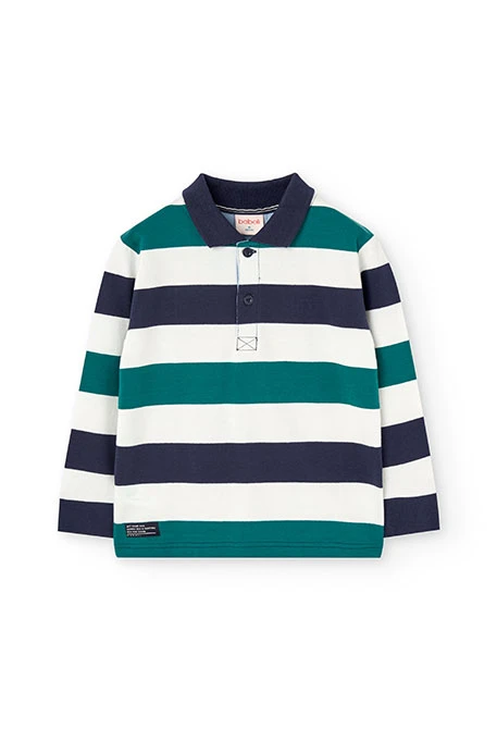 Striped polo shirt for boy
