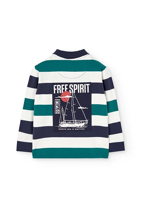 Striped polo shirt for boy