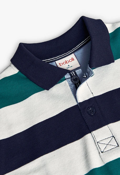 Striped polo shirt for boy