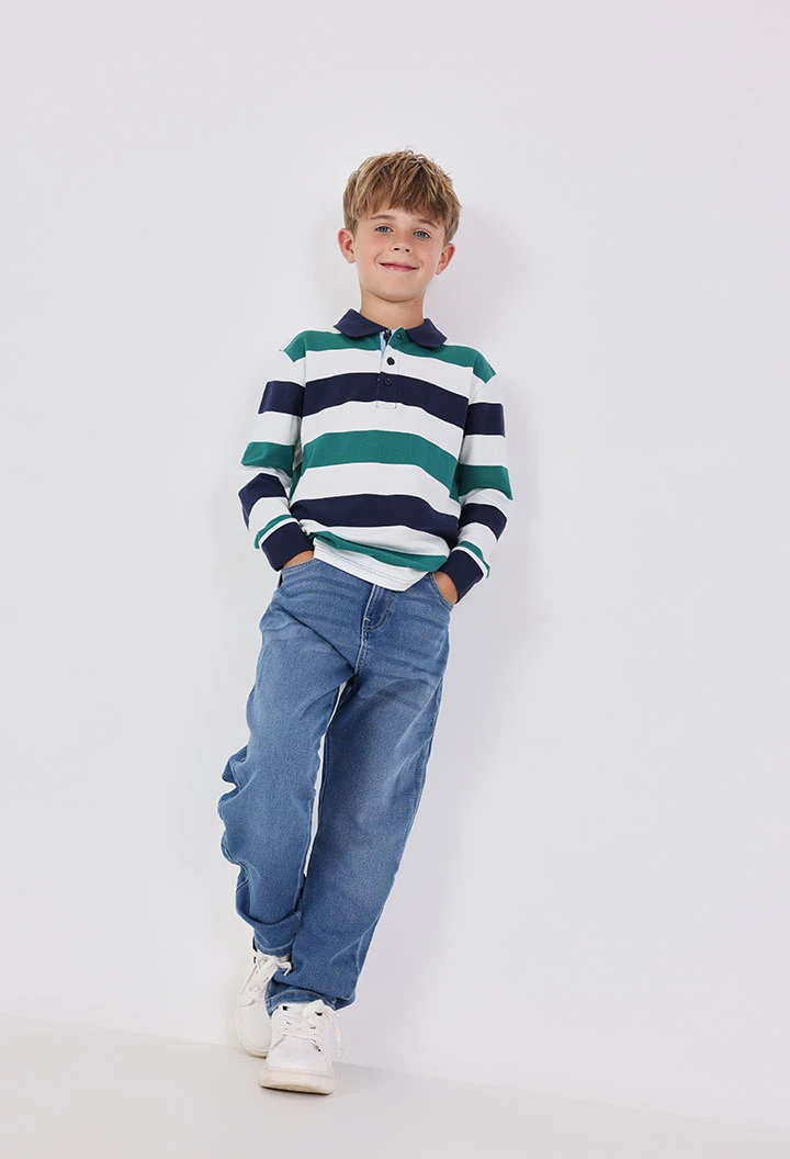 Blue denim trousers for boy