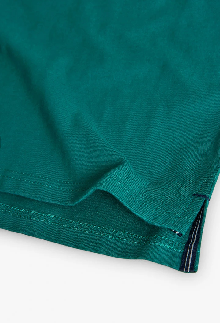 T-shirt menino de malha verde