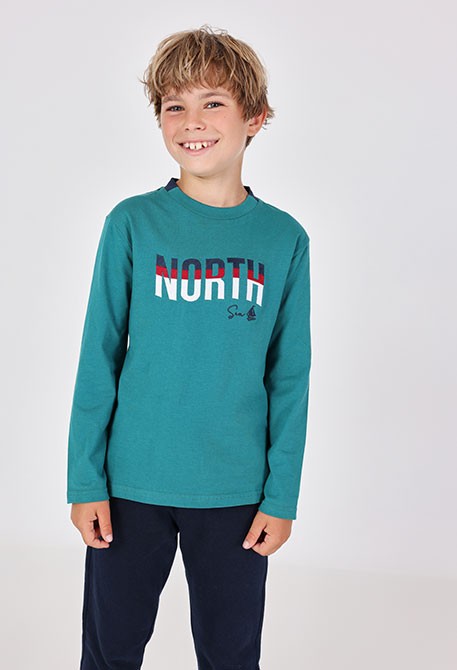 Maglietta bambino in maglia verde