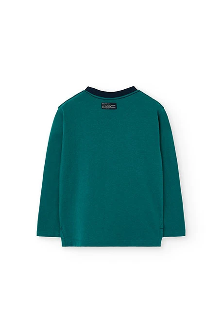 T-shirt garçon en maille verte