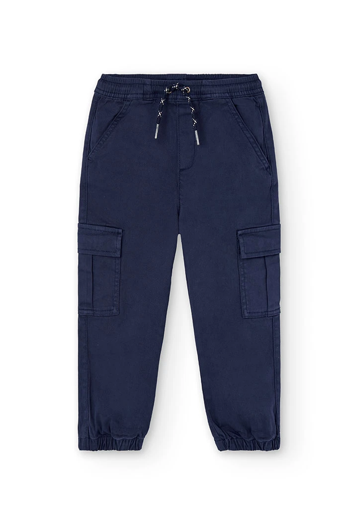 Marineblaue Jungenhose aus Baumwolle