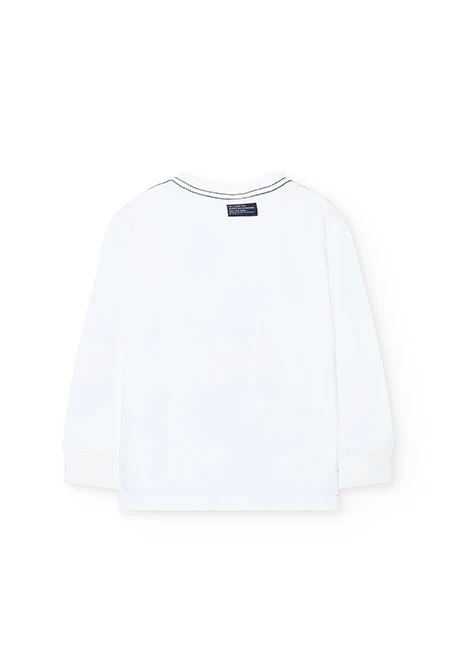 T-shirt garçon point blanc pingouin