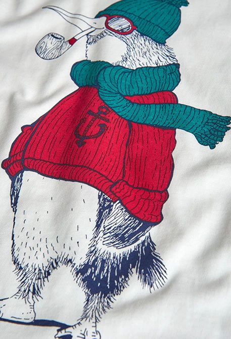 T-shirt garçon point blanc pingouin