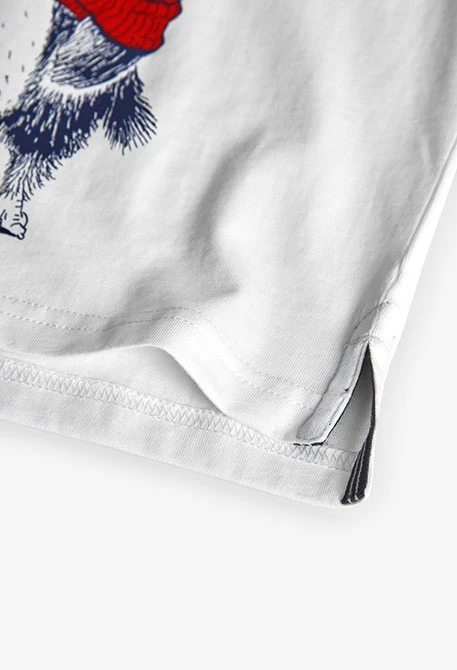 T-shirt garçon point blanc pingouin