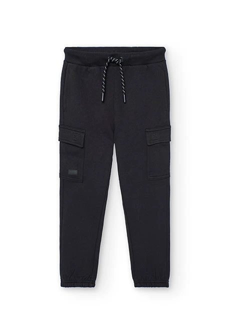 Pantalon élastique garçon noir