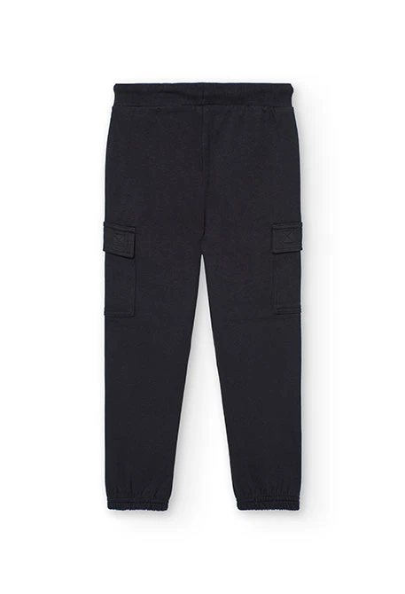 Pantalon élastique garçon noir