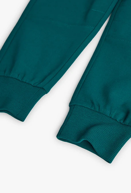 Calça menino algodão verde água