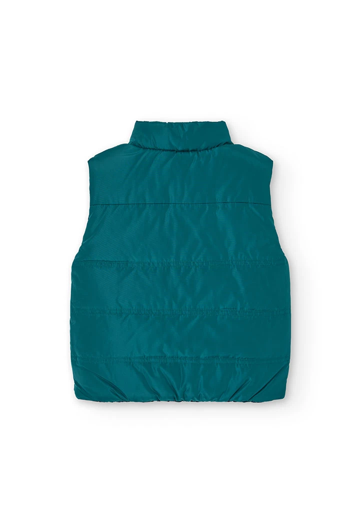 Chaleco niño reversible tejido técnico verde