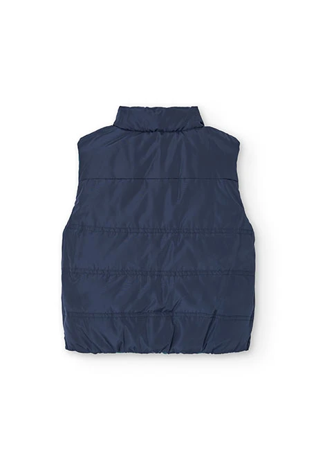 Gilet garçon réversible en tissu technique vert