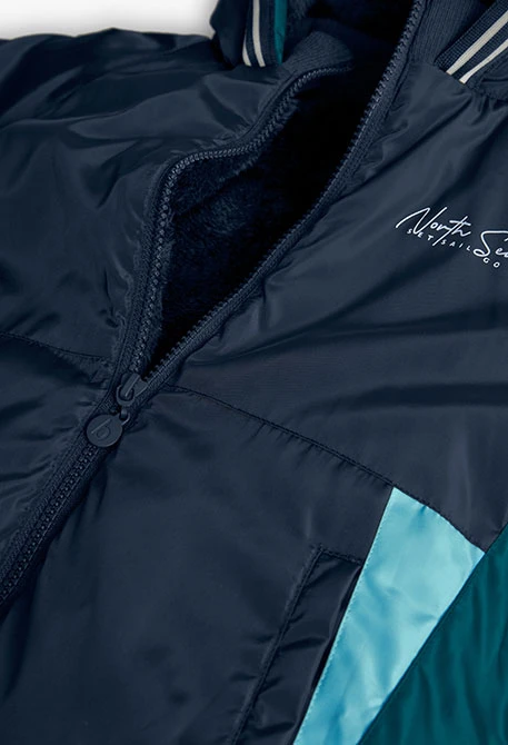 Parka garçon en maille verte