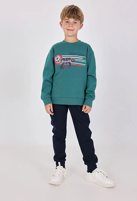 Completo bambino cotone verde