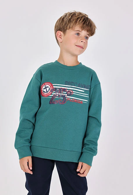 Ensemble garçon coton vert