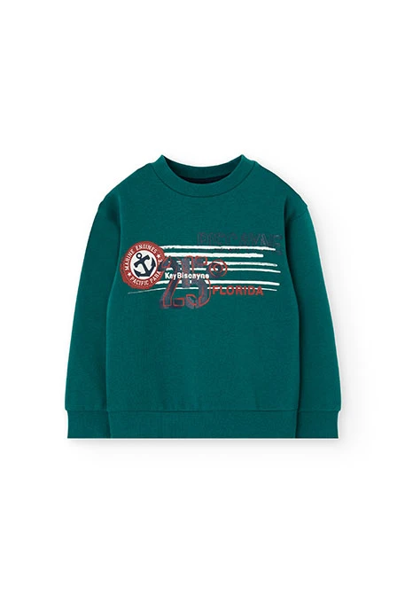 Ensemble garçon coton vert