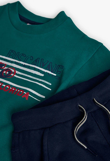 Conjunto niño algodón verde