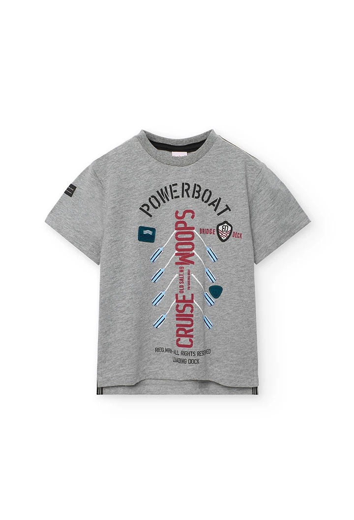 Dark grey cotton boy´s t-shirt