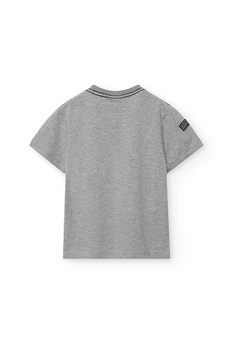 Jungen T-Shirt aus dunkelgrauer Baumwolle