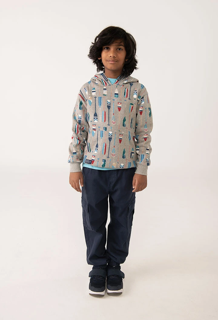 Pantalón niño algodón azul marino