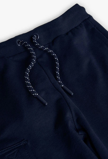 Pantalon garçon coton bleu marine