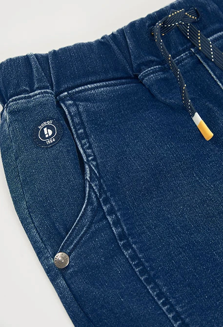 Pantalons de nen denim blau