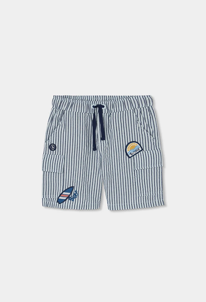 Bermudashorts Baumwolle Streifen