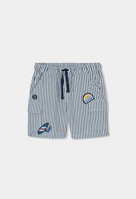 Bermuda in cotone a righe