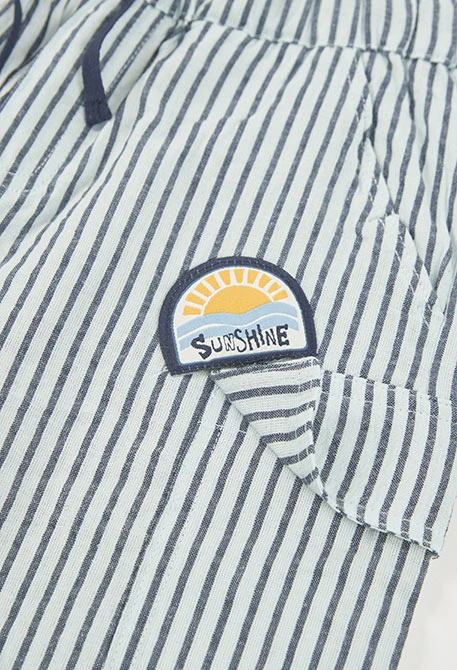 Bermuda in cotone a righe