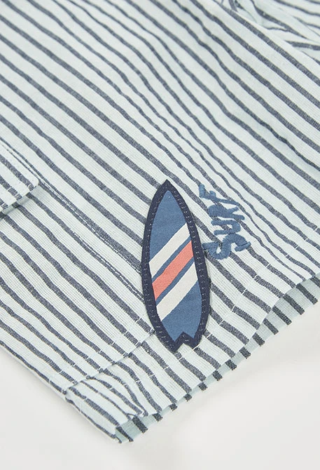 Bermudashorts Baumwolle Streifen