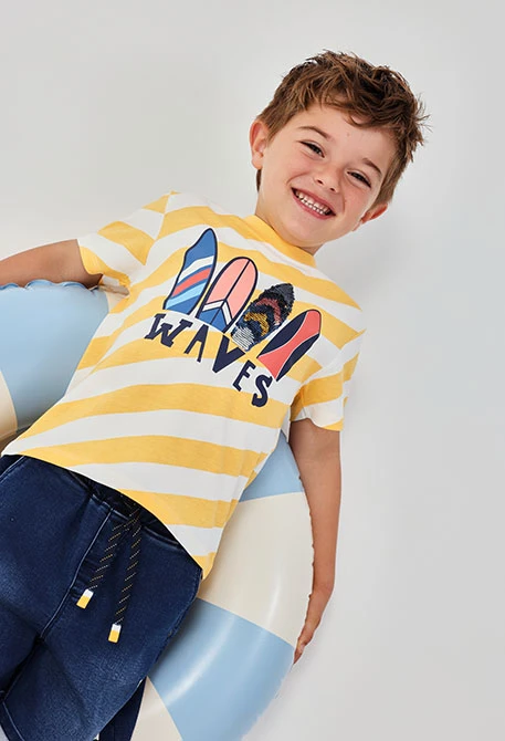 Child?s yellow striped T-shirt