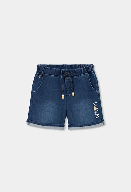 Bermudas denim azul marino